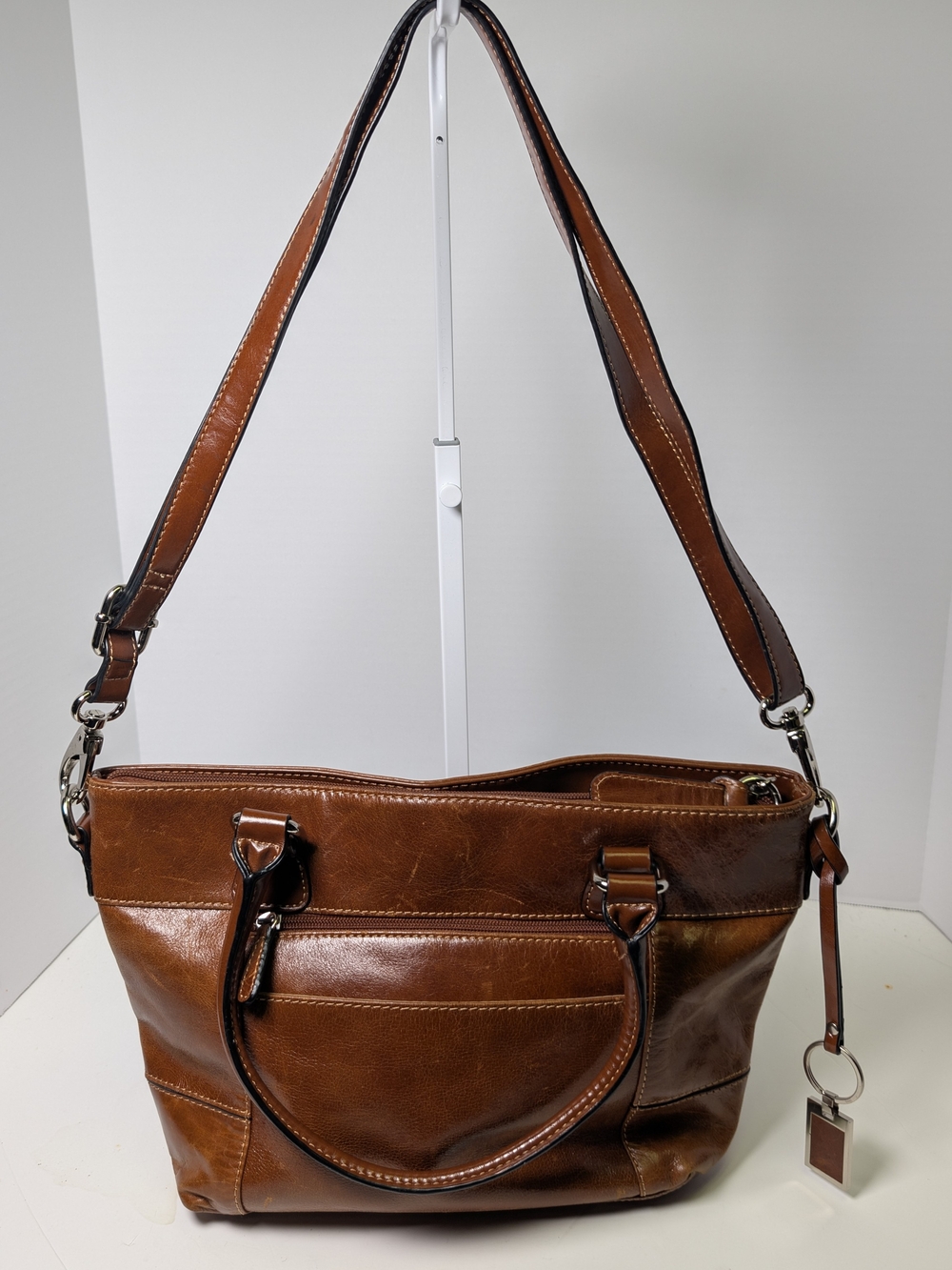 Giani Bernini Brown Leather Shoulder Bag